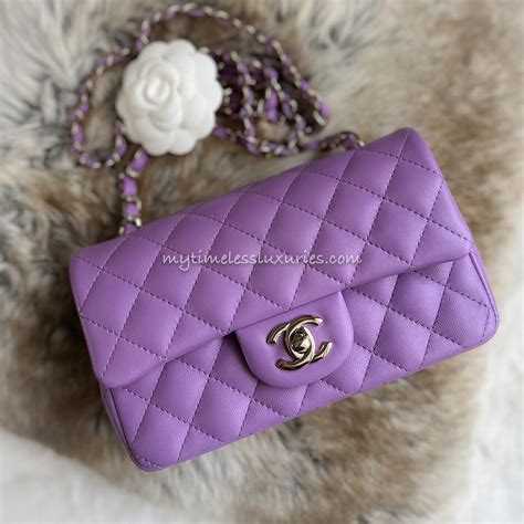 chanel purple mini bag